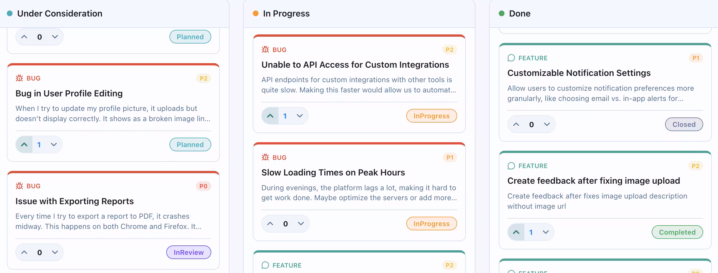 Roadmap Kanban Board